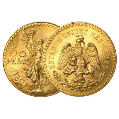 Moneda de Oro 50 Pesos-México-Centenario-Varios Años.