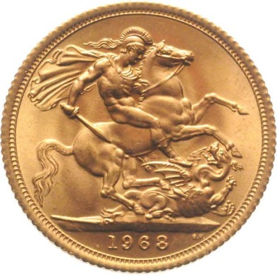 Moneda de Oro 1£ Libra-U.K.-Soberano-Elizabeth-Varios Años