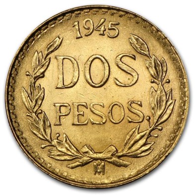Moneda de Oro 2 Pesos-México-Hidalgo-Varios Años