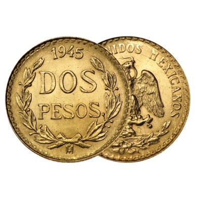 Moneda de Oro 2 Pesos-México-Hidalgo-Varios Años