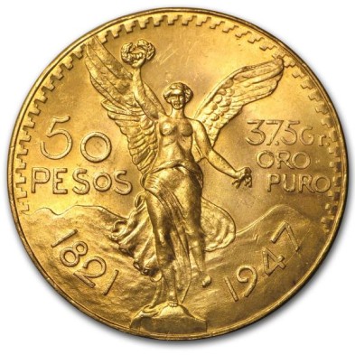 Moneda de Oro 50 Pesos-México-Centenario-Varios Años.