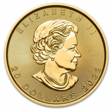 20$ Dollar-Canadá-1/2 oz.-Maple Leaf-2022