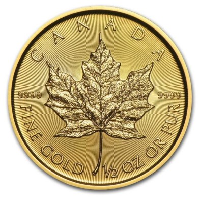 Moneda de Oro 20$ Dollar-Canadá-1/2 oz.-Maple Leaf-2022