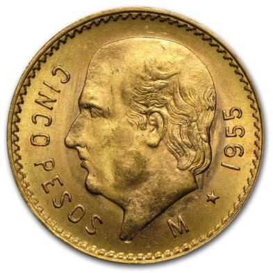Moneda de Oro 5 Pesos-México-Hidalgo-Varios Años