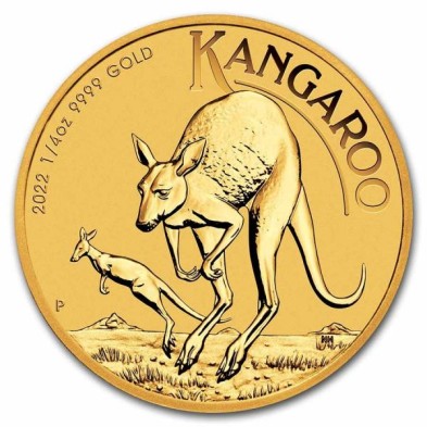 25$ Dollar-Australia-1/4 oz.-Kangaroo (canguro)-2022