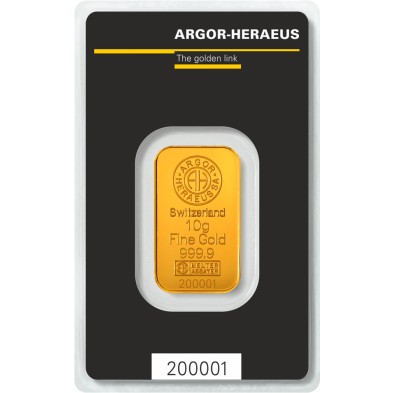 Lingote Oro 10 gramos Argor-Heraeus