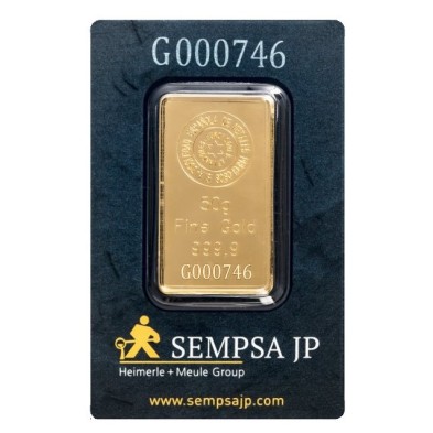 Lingote Oro 50 gramos Sempsa (Blíster) CertiEye®