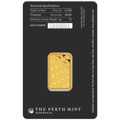 Lingote Oro 10 gramos Perth Mint