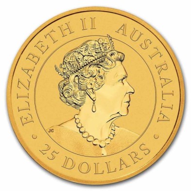 Moneda de Oro 25$ Dollar-Australia-1/4 oz.-Kangaroo (canguro)-2022