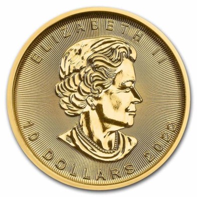 10$ Dollar-Canadá-1/4 oz.-Maple Leaf-2022