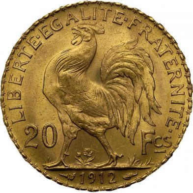 Moneda de Oro 20₣ Francos-Francia-Marianne-Varios Años