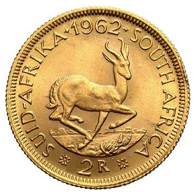 Moneda de Oro 2 Rands-Sudáfrica-Varios Años