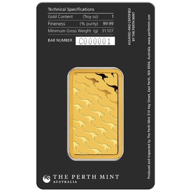 Lingote Oro 1 Onza Troy (31,10gr) Perth Mint