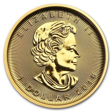 Moneda de Oro 1$ Dollar-Canadá-1/20 oz.-Maple leaf-Varios Años
