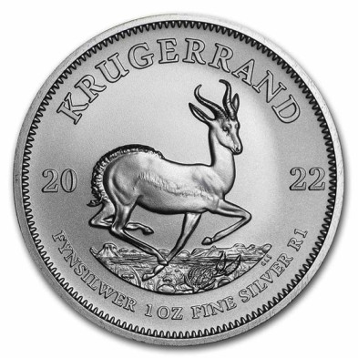 Moneda de Plata 1 Rand-Sudáfrica-1 oz.-Krugerrand-2022