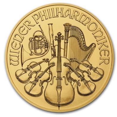 Moneda de Oro 100€ Euros-Austria-1 oz.-Filarmónica de Viena-2023