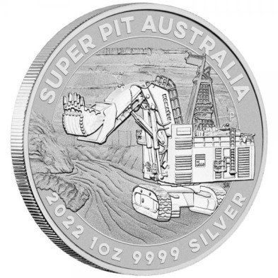 Moneda de Plata 1$ Dollar Australia 1 oz Super Pit 2022