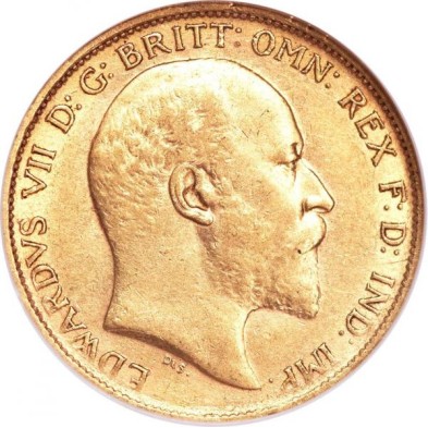 Moneda de Oro 1£ Libra-U.K.-Soberano-Edward VII-Varios Años