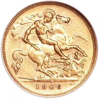 Moneda de Oro 1£ Libra-U.K.-Soberano-Edward VII-Varios Años