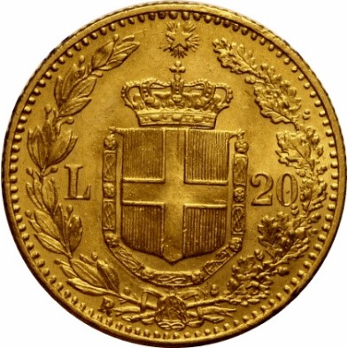 Moneda de Oro 20 Liras-Italia-Umberto I-Varios años