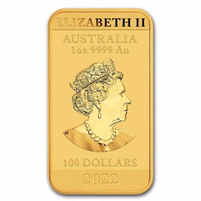 Moneda de Oro 100$ Dollar-Australia-1 oz.-Dragón (rectangular)-2022