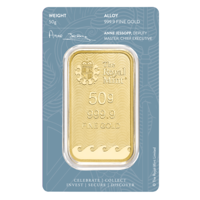 Lingote Oro 50 gramos Royal Mint-Britannia