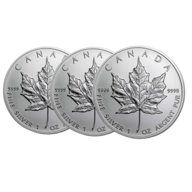 5$ Dollar-Canadá-1 oz.-Maple Leaf-Varios Años-Segunda Mano