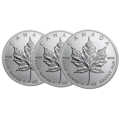 Moneda de Plata 5$ Dollar-Canadá-1 oz.-Maple Leaf-Varios Años-Segunda Mano