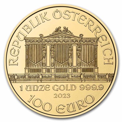 Moneda de Oro 100€ Euros-Austria-1 oz.-Filarmónica de Viena-2023