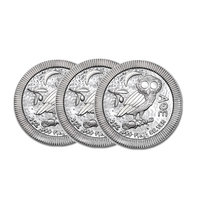 Moneda De Plata 2$ Niue-1 oz.-Búho de Atenas-Varios Años-Segunda mano