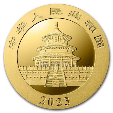 Moneda de Oro 500¥ Yuan-China-30 gramos-Panda-2023