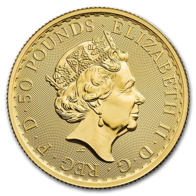 Moneda de Oro 50£ Libras-U.K.-1/2 oz.-Britannia-2023