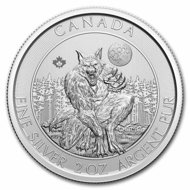 Moneda de Plata 10$ Dollar-Australia-2 Oz.-Serie Criaturas del norte (Werewolf)