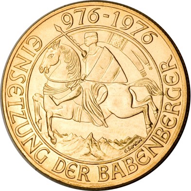 Moneda de Oro1000 Schilling-Austria-Babenberg Dynasty-1967
