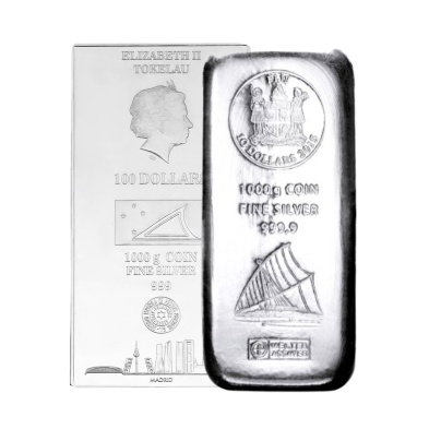 Moneda de Plata Coin Bar-1 Kilo-Segunda mano