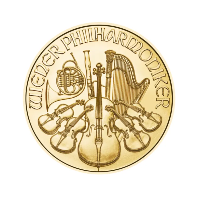 Moneda de Oro 4€ Euros-Austria-1/25 oz.-Filarmónica de Viena-2023