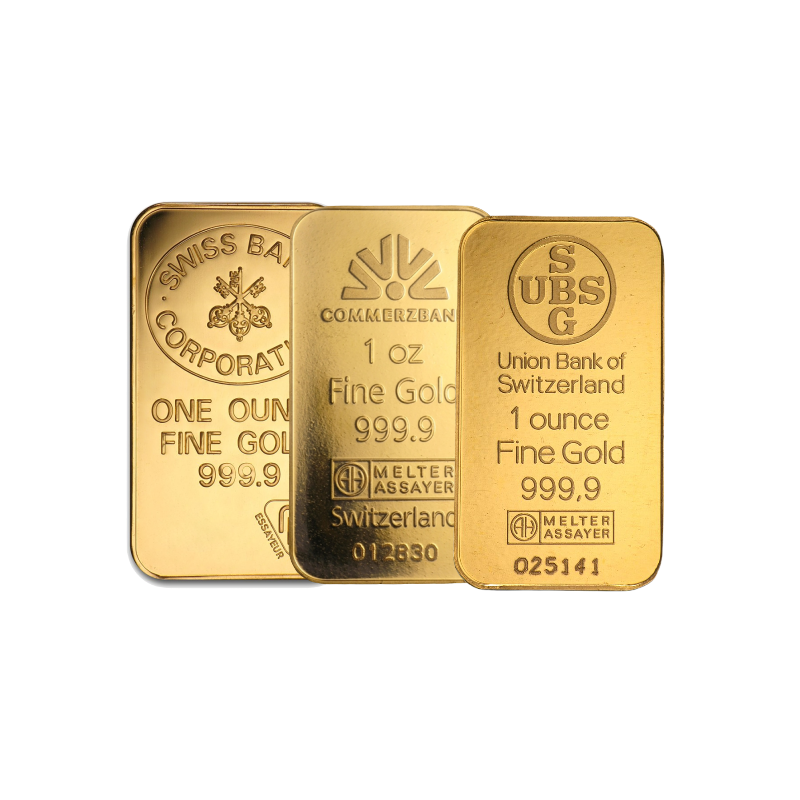 Lingotes Oro 1 Troy (31,10 Gr) Marcas "No Good Delivery" Segunda Mano
