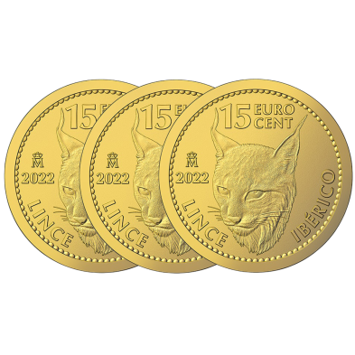 Moneda de Oro 15 cent Euro-España-1/10 oz.-Lince ibérico-Segunda Mano