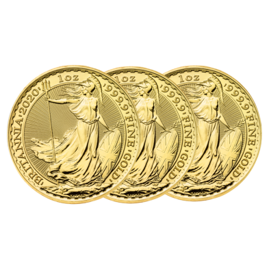 Moneda de Oro 100 libras-Britannia-Varios años