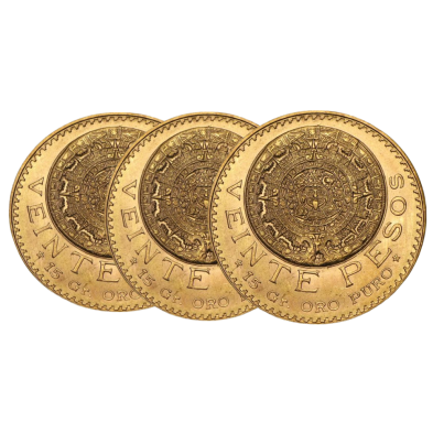 Moneda de Oro 20 Pesos-México-Azteca-Varios Años