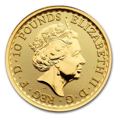 Moneda de Oro 10£ Libras-U.K.-1/10 oz.-Britannia-2023