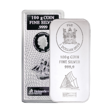Moneda de Plata Coin Bar 100 gramos- Segunda Mano