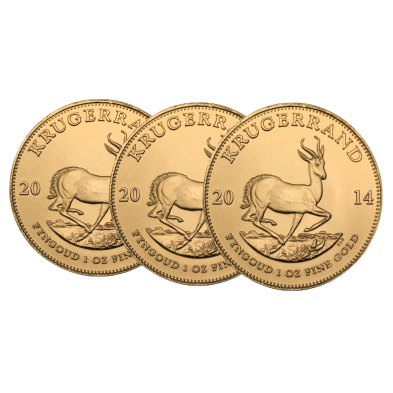 Moneda de Oro Krugerrand-1 oz.-Sudáfrica-Varios Años