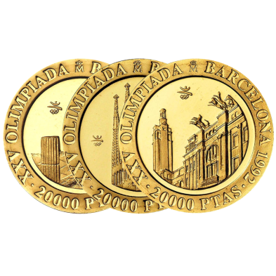 Moneda de Oro 20.000 Pesetas-España-Olimpiada Barcelona-Varios Años