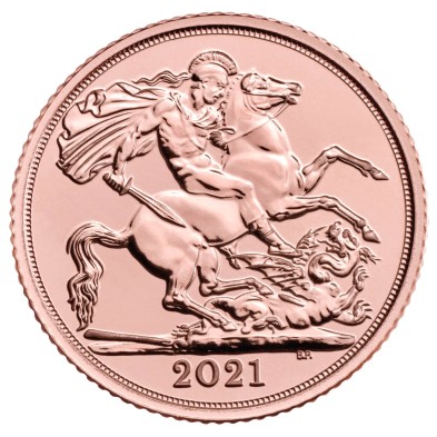 Moneda de Oro 1/2 Libra-U.K.-Soberano-2021
