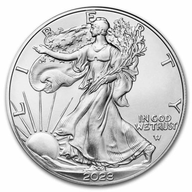 Moneda de Plata 1$ Dollar-USA-1 oz.-American Eagle-2023 (Tipo 2, nuevo diseño)