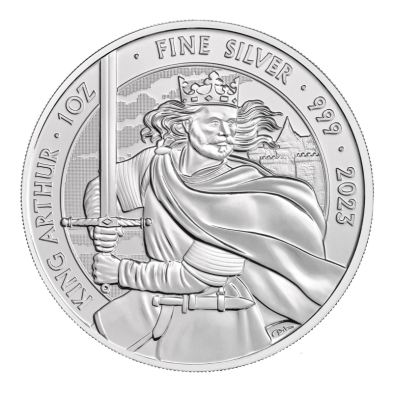 Moneda de Plata 2£ Libras-U.K.-1 Oz.-Serie Myths And Legends-King Arthur-2023