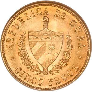 Moneda de Oro 5 Pesos-Cuba-José Martí-Varios Años