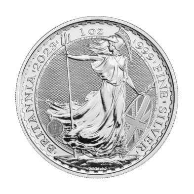 Moneda de Plata 2£ Libras-U.K. 1 oz.-Britannia-King Charles-2023