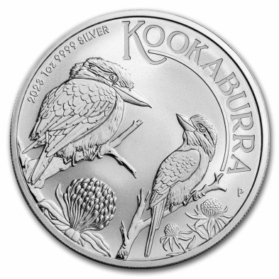 Moneda de Plata 1$ Dollar-Australia-1 Oz.-Kookaburra-2023